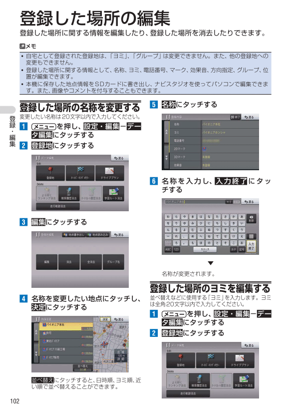 地点登録